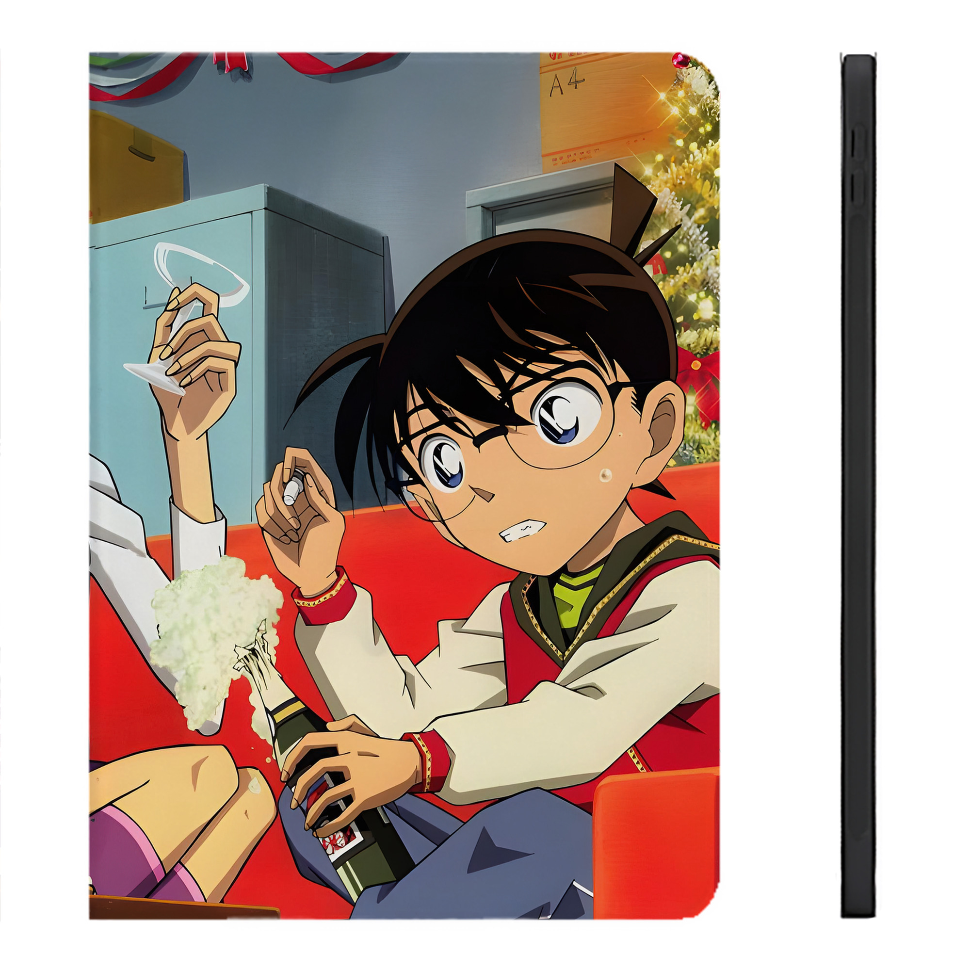 （画像用） 名探偵コナン Detective Conan IPadケース ペンホルダー付き ブックスタイルデザイン